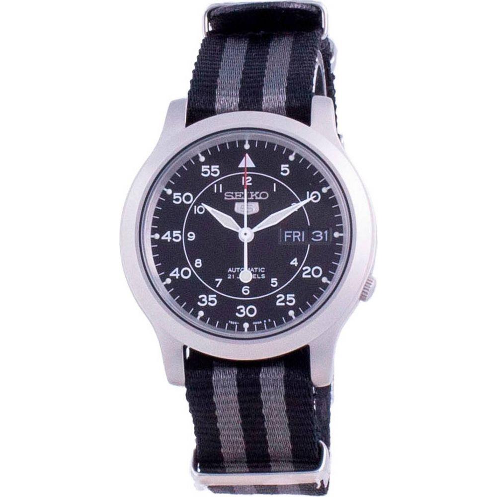 Seiko 5 Military SNK809K2 Automatic Nylon Strap Men's Watch - Black