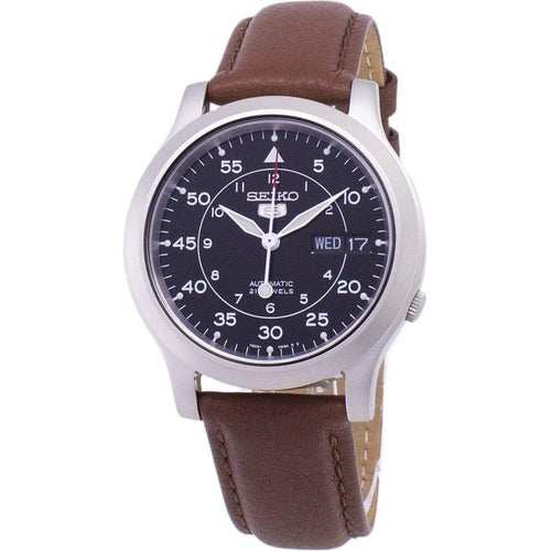 Load image into Gallery viewer, Seiko 5 Military SNK809K2-var-SS5 Automatic Brown Leather Strap Men&#39;s Watch - Timeless Elegance and Reliable Precision
