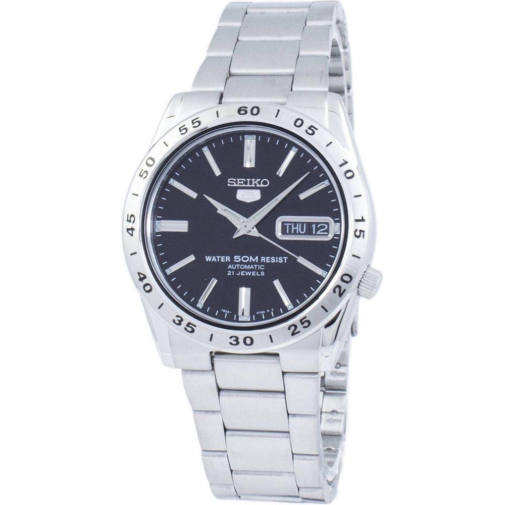 Seiko 5 Automatic SNKE01K1 Men's Watch - Stainless Steel, Black Dial