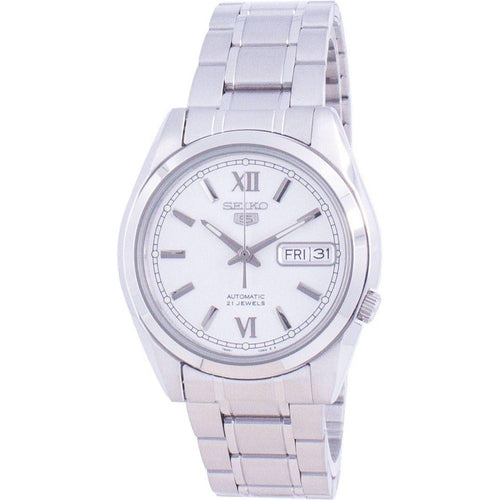 Load image into Gallery viewer, Seiko 5 Automatic Silver Dial SNKL51 SNKL51K1 SNKL51K Men&#39;s Watch - Stainless Steel Bracelet, 38mm Case Diameter, 30M Water Resistance

