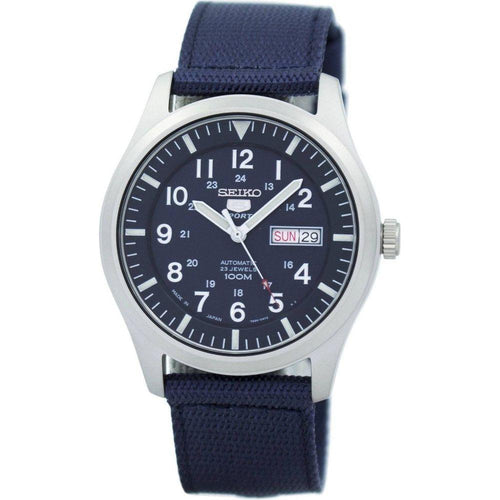 Load image into Gallery viewer, Seiko Men&#39;s SNZG11J1 Automatic Sports Blue Dial Nylon Strap Replacement
