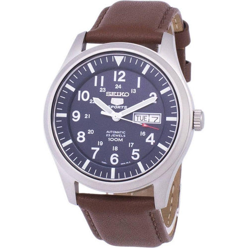 Load image into Gallery viewer, Seiko 5 Sports Automatic SNZG11K1 Brown Leather Men&#39;s Watch
