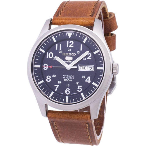 Load image into Gallery viewer, Seiko 5 Sports Automatic Brown Leather SNZG11K1-var-LS9 100M Men&#39;s Watch
