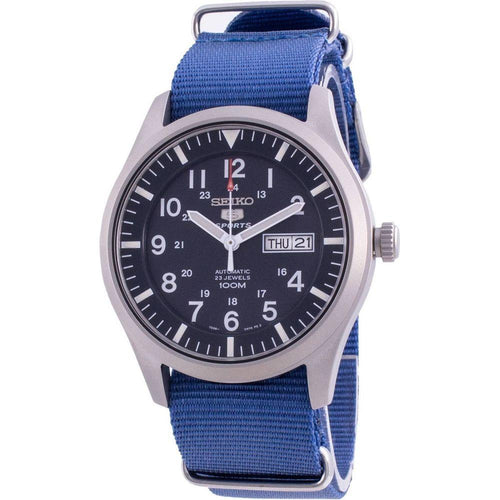 Load image into Gallery viewer, Seiko 5 Sports SNZG11K1-var-NATO8 Blue Dial Automatic 100M Men&#39;s Watch
