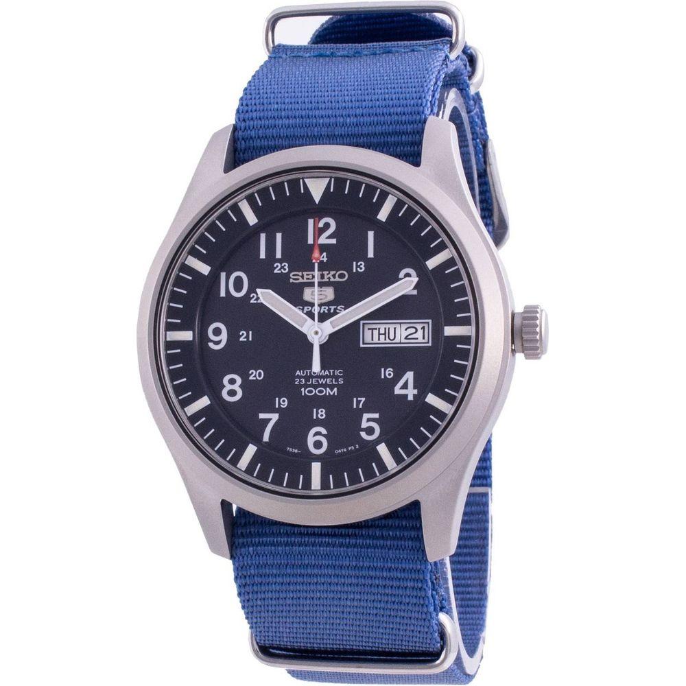 Seiko 5 Sports SNZG11K1-var-NATO8 Blue Dial Automatic 100M Men's Watch