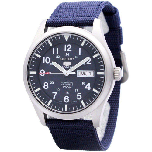 Load image into Gallery viewer, Seiko 5 Sports Automatic SNZG11 SNZG11K1 SNZG11K Men&#39;s Blue Nylon Strap Replacement
