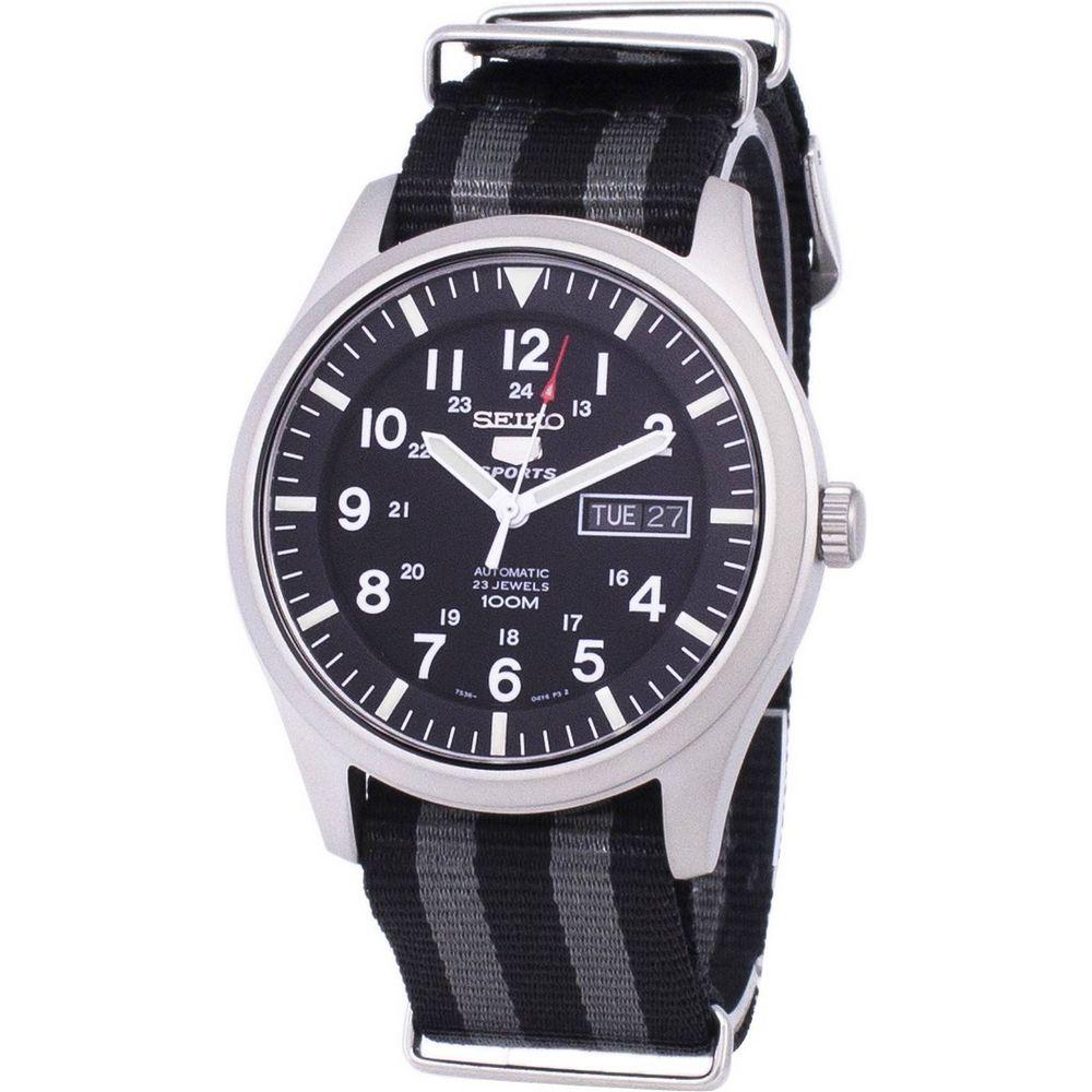 Stainless Steel Grey Black Nato Strap Replacement for Men's Watch - 42mm
