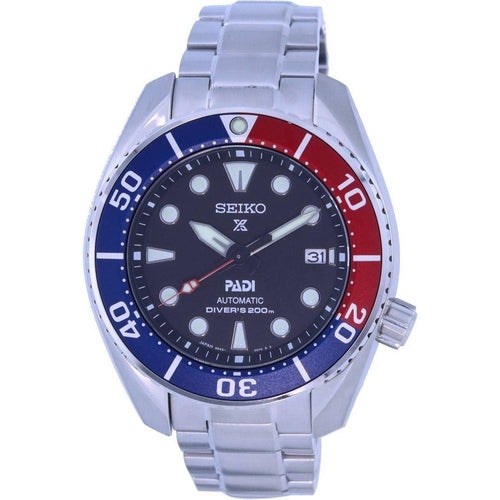 Load image into Gallery viewer, Seiko Prospex PADI Sumo Special Edition Automatic Diver&#39;s SPB181 SPB181J1 SPB181J 200M Men&#39;s Watch - Stainless Steel Black Dial
