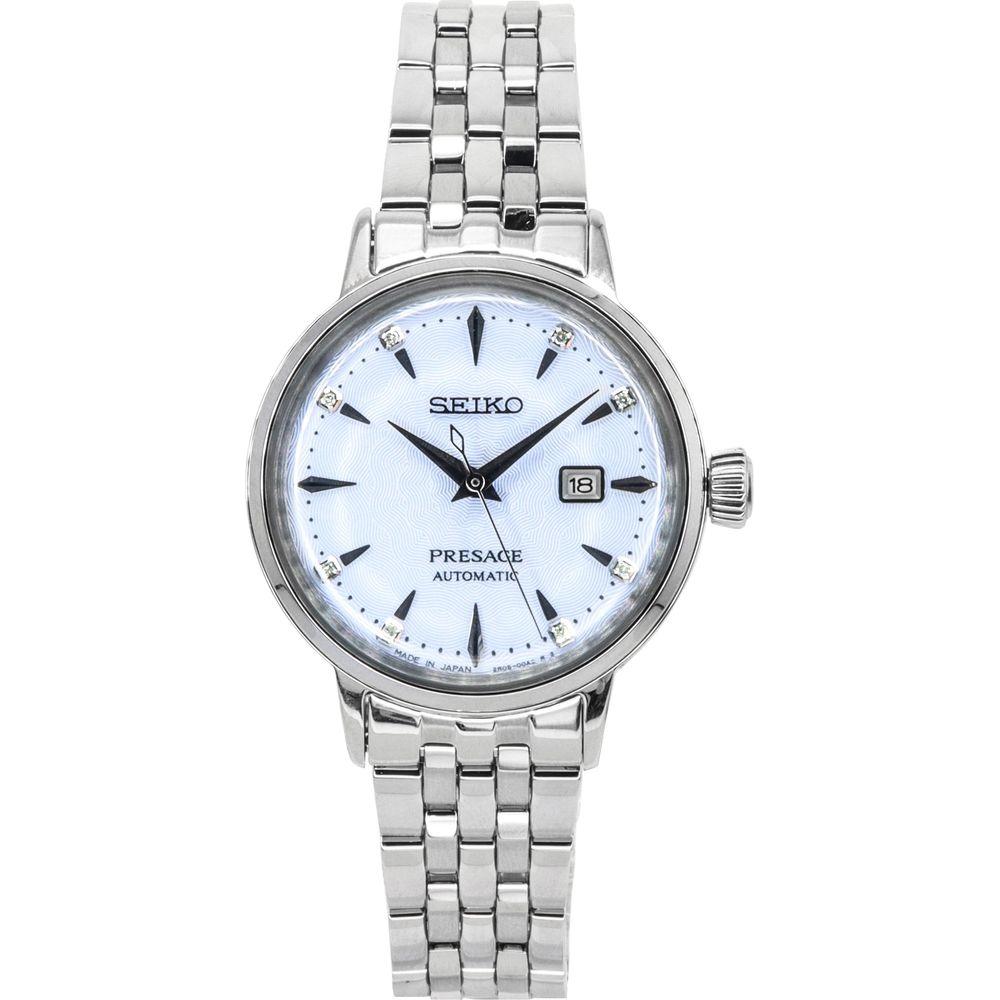 Seiko Presage Cocktail Time Skydiving Diamond Accents Blue Dial Automatic SRE007J1 Women's Watch