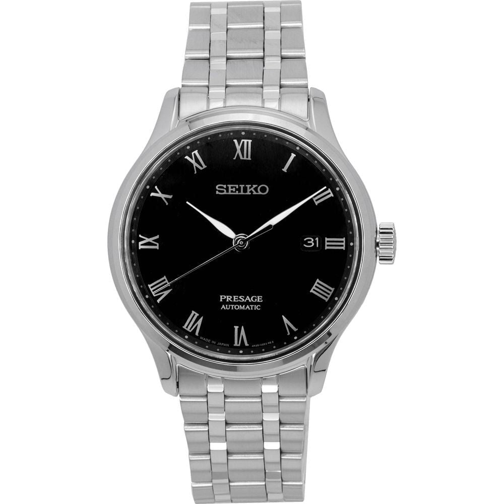 Seiko Presage Men's Black Dial Automatic Watch SRPC81J1 - Stainless Steel Bracelet, Sapphire Crystal, 4R35 Movement
