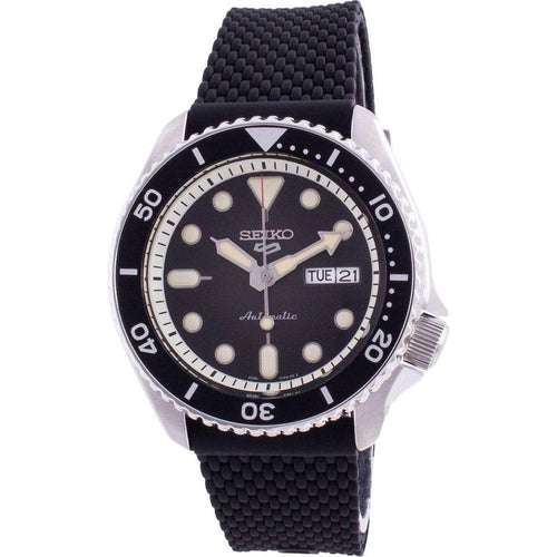 Load image into Gallery viewer, Seiko 5 Sports SRPD73K2 Men&#39;s Automatic Watch Silicone Strap - Black
