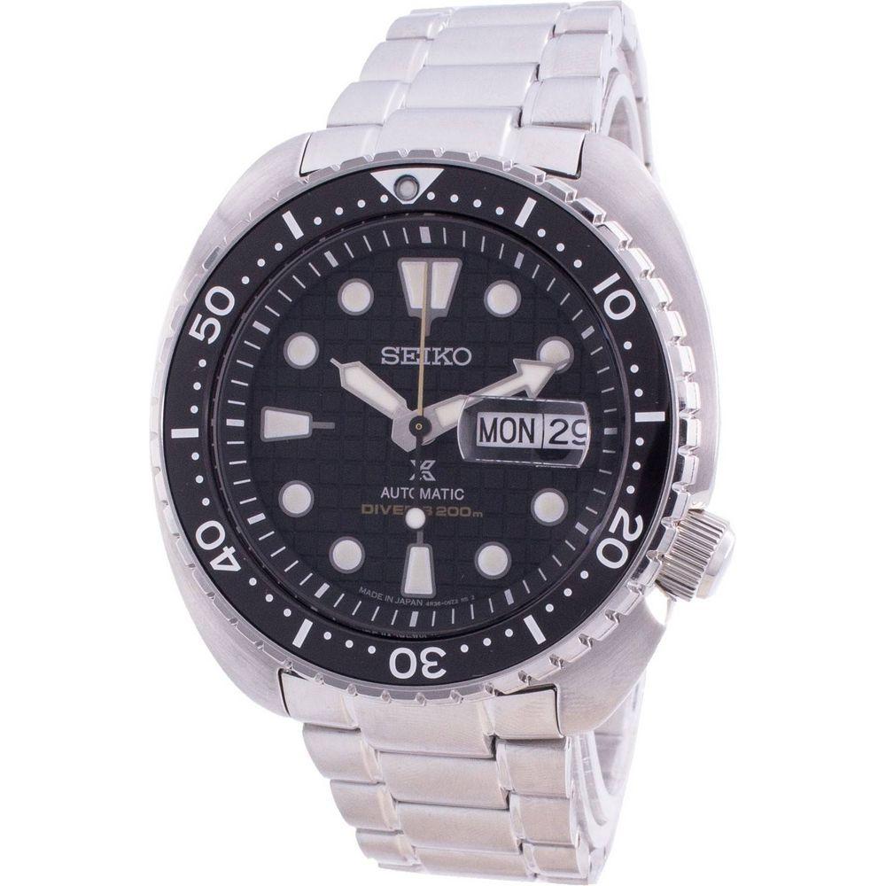 Seiko Prospex Turtle SRPE03J1 Automatic Diver's Watch for Men - Stainless Steel, Black Dial
