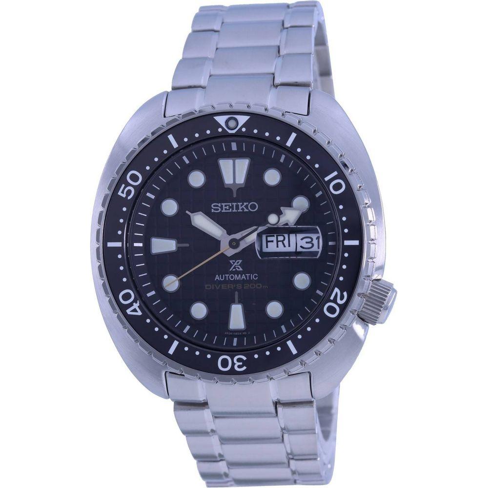 Seiko Prospex King Turtle Black Dial Automatic Diver's Watch SRPE03K1 - Men's, Stainless Steel