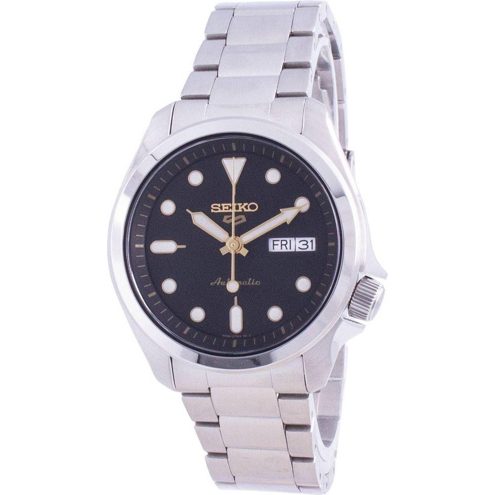 Seiko 5 Sports Men's Automatic Watch SRPE57K1 Black Dial Stainless Steel Bracelet 100M Water Resistance