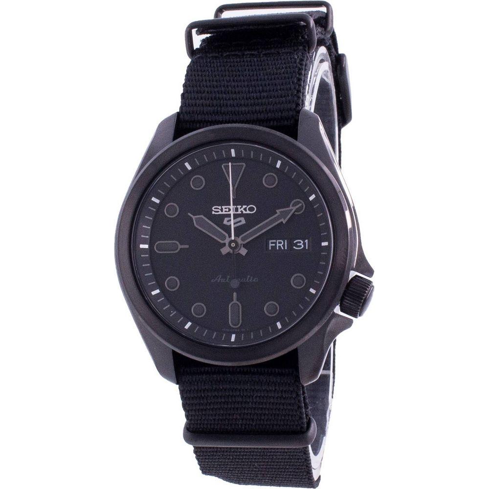 Seiko 5 Sports Men's Automatic Watch SRPE69K1 - Black Dial, Nylon Strap