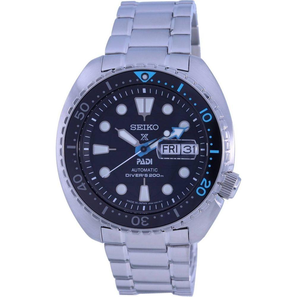 Seiko Prospex Padi King Turtle SRPG19J1 Automatic Diver's Watch - Men's, Stainless Steel, Black Dial