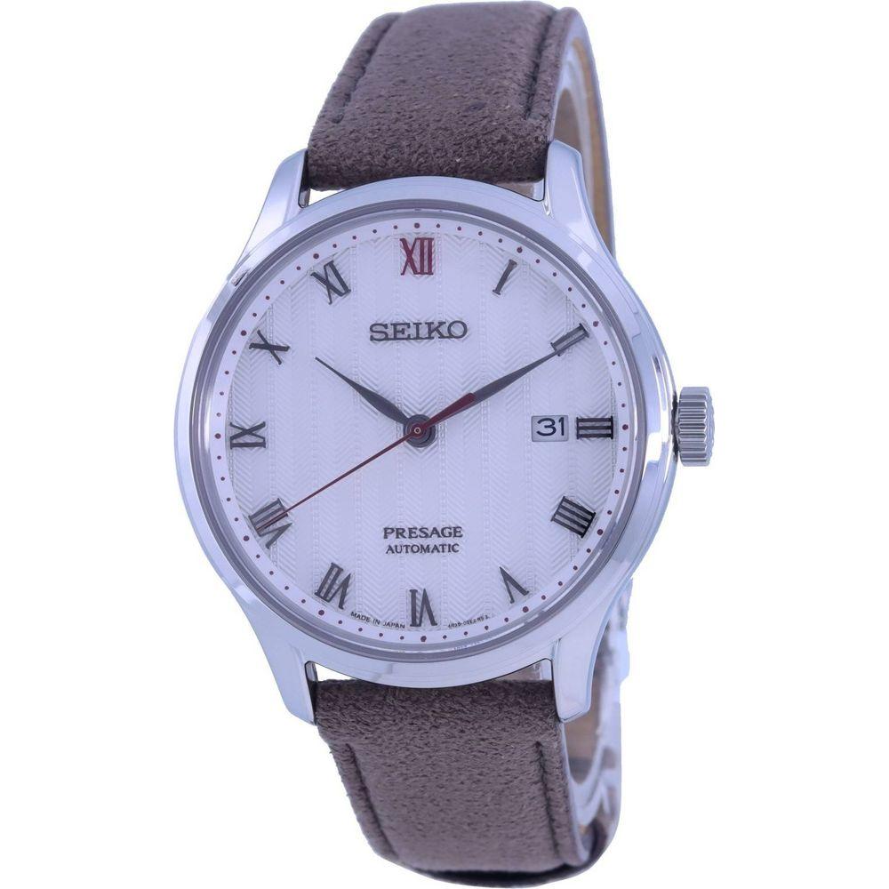 Seiko Presage Zen Garden White Dial Leather Strap Replacement for Men's Watch - A Timeless Masterpiece of Elegance and Precision for Discerning Gentlemen