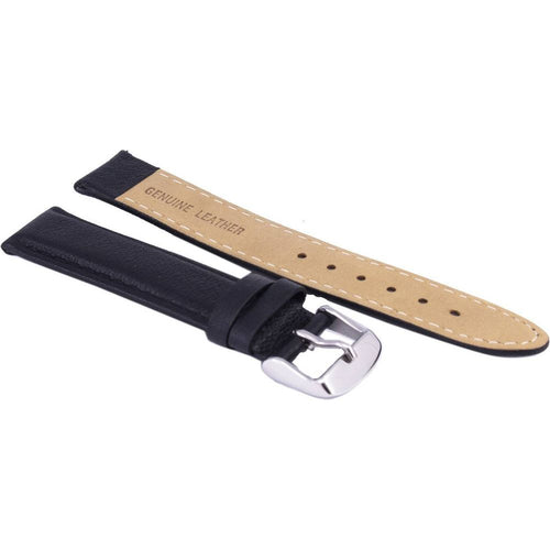 Load image into Gallery viewer, 18mm Black Genuine Leather Watch Strap - Timeless Elegance for Both Men and Women
