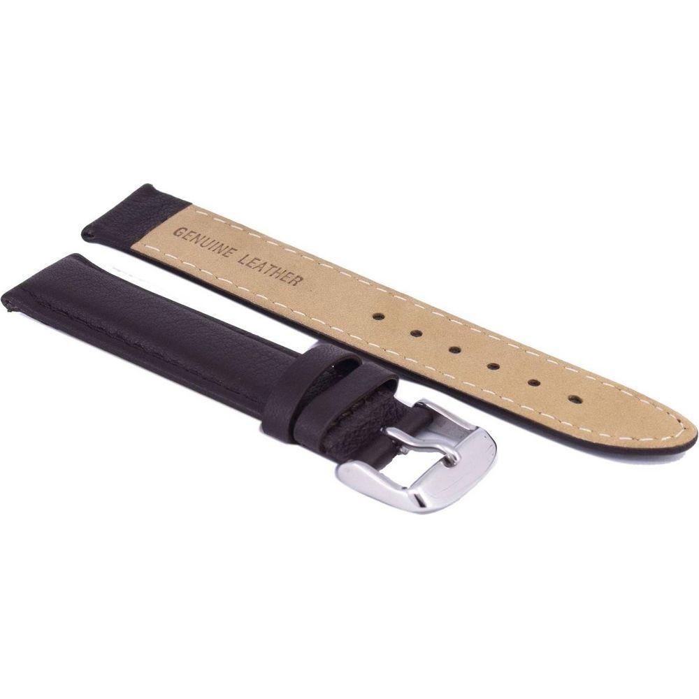 Sophisticated Dark Brown Leather Watch Strap for Men - 18mm Lug Width Replacement Band