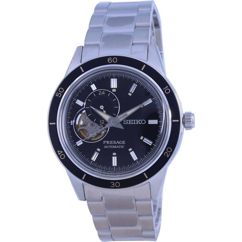 Load image into Gallery viewer, Seiko Presage Style 60&#39;s Open Heart Black Dial Automatic Men&#39;s Watch - Model SSA425J1
