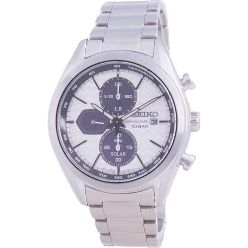 Load image into Gallery viewer, Seiko Discover More Chronograph Solar SSC769P1 Men&#39;s Watch - Stainless Steel Bracelet, White Dial

