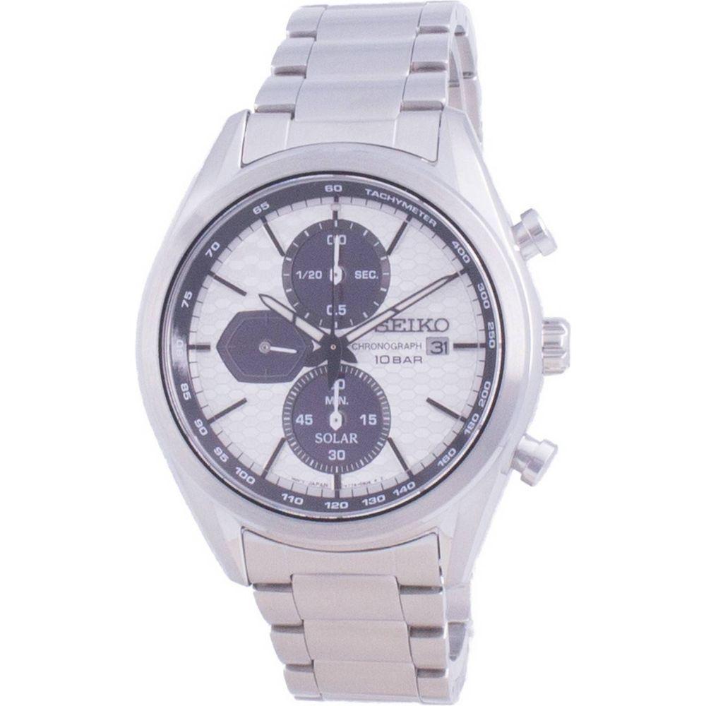 Seiko Discover More Chronograph Solar SSC769P1 Men's Watch - Stainless Steel Bracelet, White Dial
