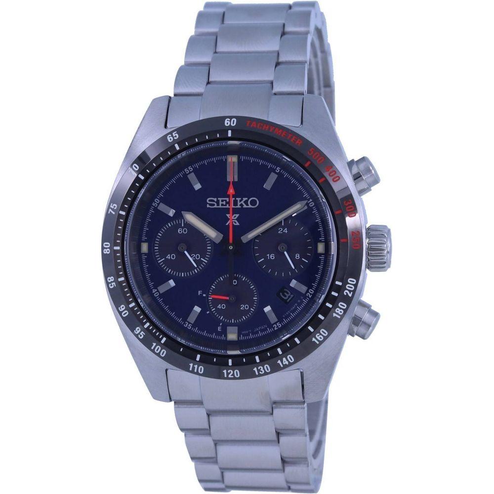 Seiko Prospex Speedtimer Chronograph Solar Blue Dial SSC815P1 SSC815P Men's Watch - Stainless Steel Bracelet