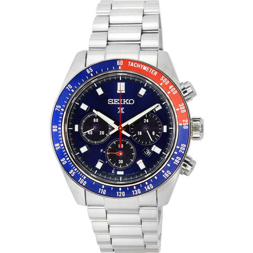 Load image into Gallery viewer, Seiko Prospex Speedtimer SSC913P1 Men&#39;s Solar Chronograph Blue Dial Stainless Steel Watch
