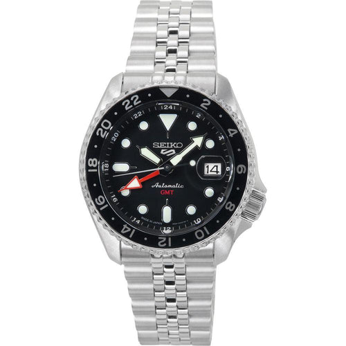 Load image into Gallery viewer, Seiko 5 Sports SKX Sports Style GMT Stainless Steel Black Dial Automatic SSK001J1 100M Men&#39;s Watch
