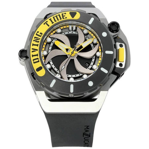 Load image into Gallery viewer, Mazzucato RIM Scuba Yellow Reversible Twin Dial Automatic SUB01-BK115 100M Men&#39;s Watch
