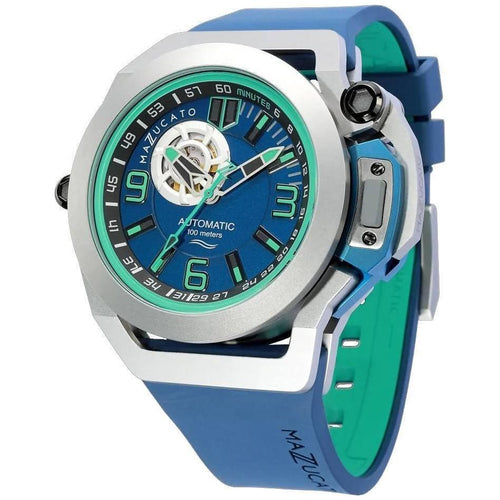 Load image into Gallery viewer, Mazzucato Rim Scuba Blue Green Reversible Twin Dial Automatic SUB03-BL3255 100M Men&#39;s Watch

