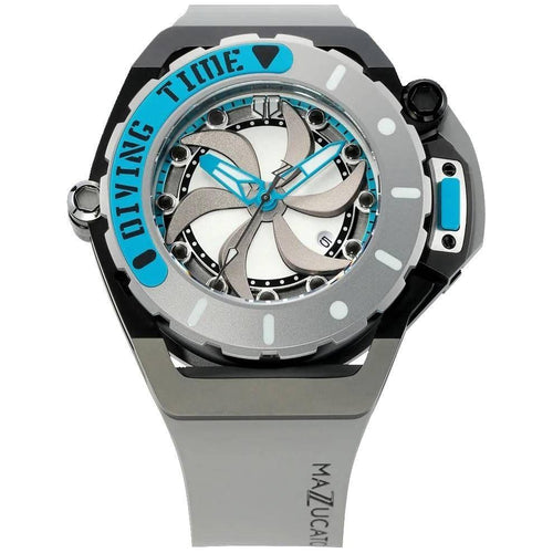 Load image into Gallery viewer, Mazzucato RIM Scuba Blue Grey Reversible Twin Dial Automatic SUB06-GY312 100M Men&#39;s Watch
