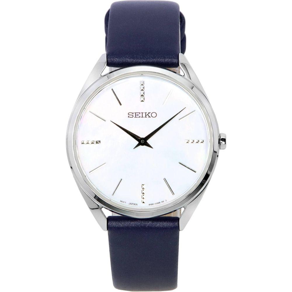 Seiko Women's Leather Strap Replacement in White for Quartz Watch SWR079 - Elegant and Versatile Watch Accessory for Women