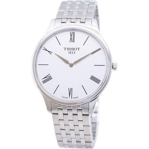 Load image into Gallery viewer, Tissot T-Classic Tradition 5.5 T063.409.11.018.00 Quartz Men&#39;s Watch - Stainless Steel, White Dial
