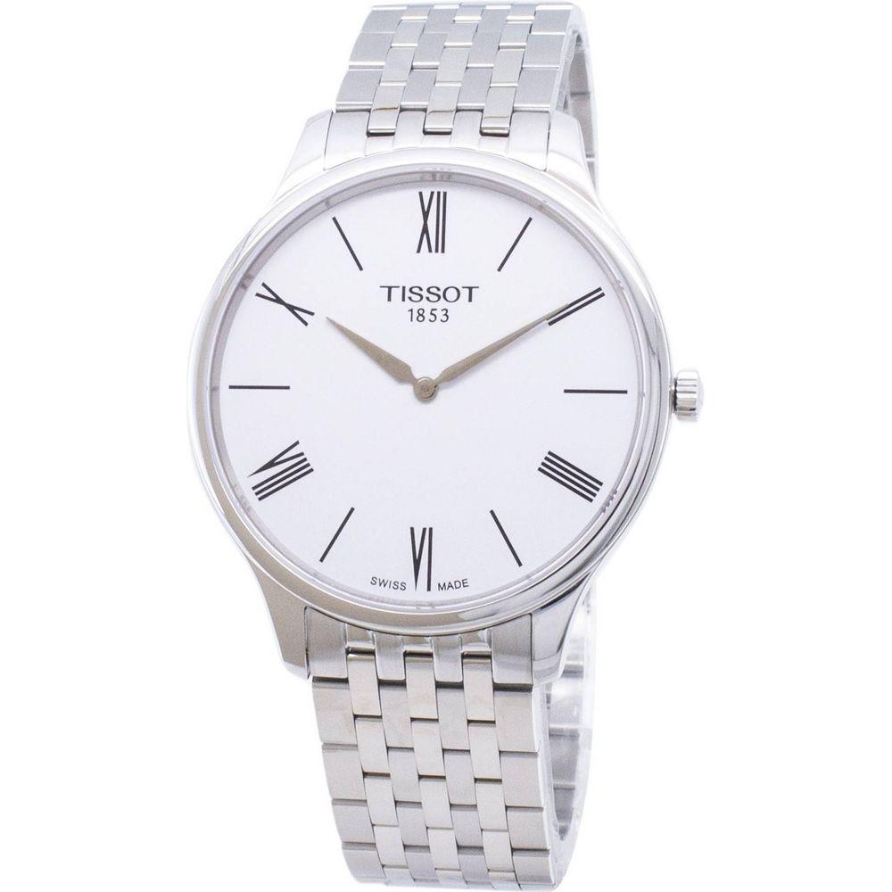 Tissot T-Classic Tradition 5.5 T063.409.11.018.00 Quartz Men's Watch - Stainless Steel, White Dial