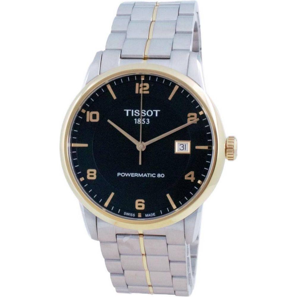 Tissot T-Classic Luxury Powermatic 80 Automatic Men's Watch - Green Dial, Two Tone Stainless Steel Bracelet, T086.407.22.097.00