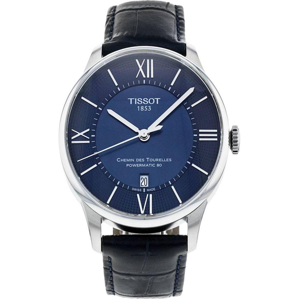 Tissot T-Classic Powermatic 80 Chemin Des Tourelles Blue Dial Automatic Men's Watch T099.407.16.048.00