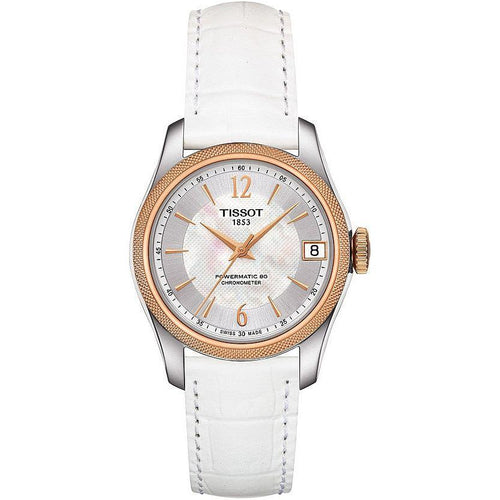 Load image into Gallery viewer, Tissot Ballade COSC Automatic Women&#39;s Rose Gold Leather Strap Watch, Model T1082083311700
