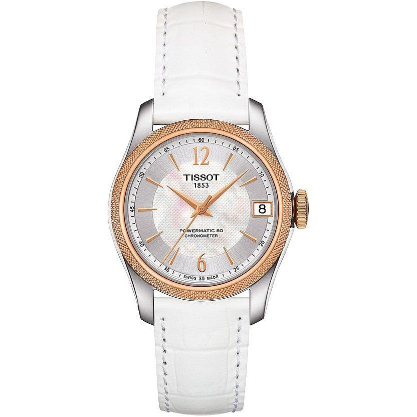 Tissot Ballade COSC Automatic Women's Rose Gold Leather Strap Watch, Model T1082083311700