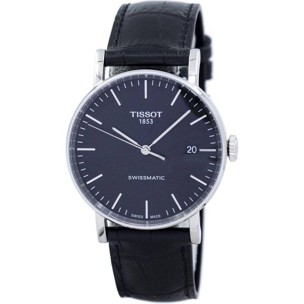 Tissot T-Classic Everytime Swissmatic Automatic Men's Watch - Black Leather Strap Replacement for Men