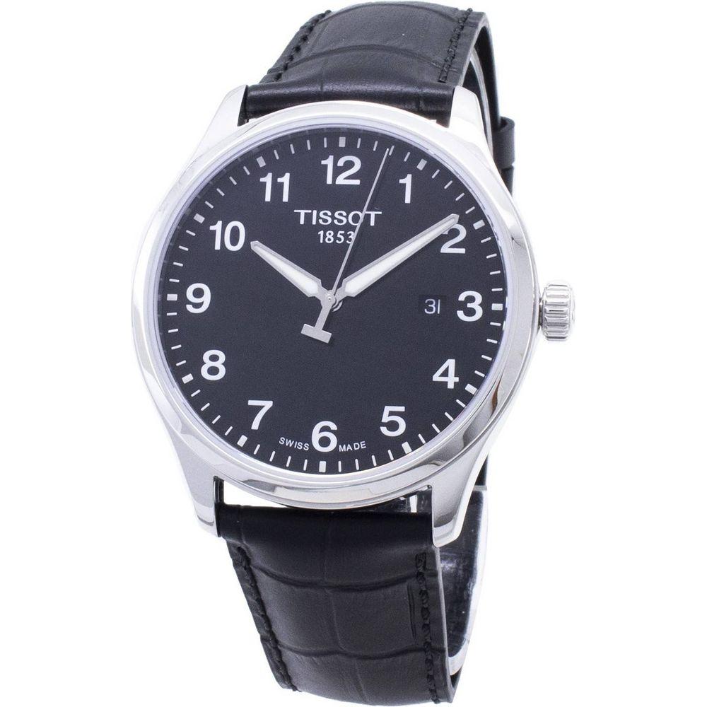 Tissot T-Sport Gent XL Classic Watch Strap Replacement - Black Leather Band for Men's Watches