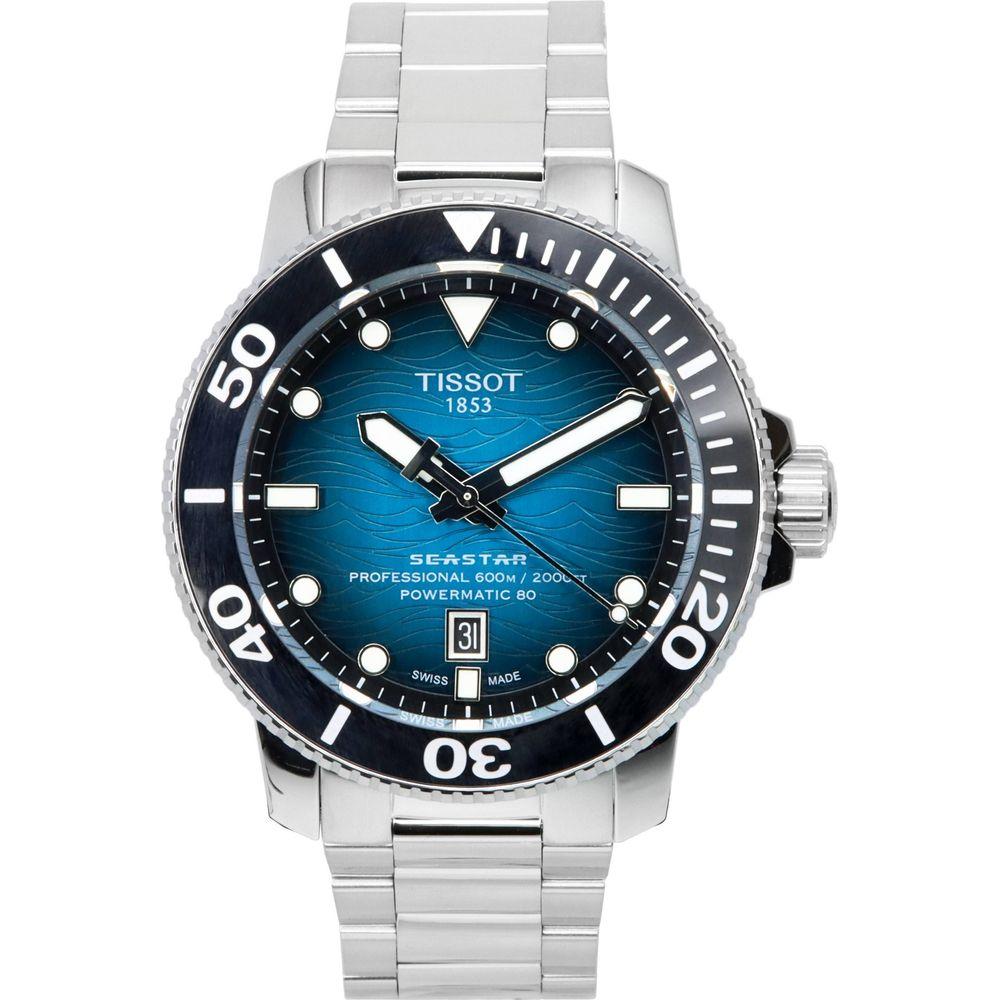 Tissot Seastar 2000 Professional Powermatic 80 Diver's T120.607.11.041.00 T1206071104100 600M Men's Watch - Blue Stainless Steel Dive Timepiece