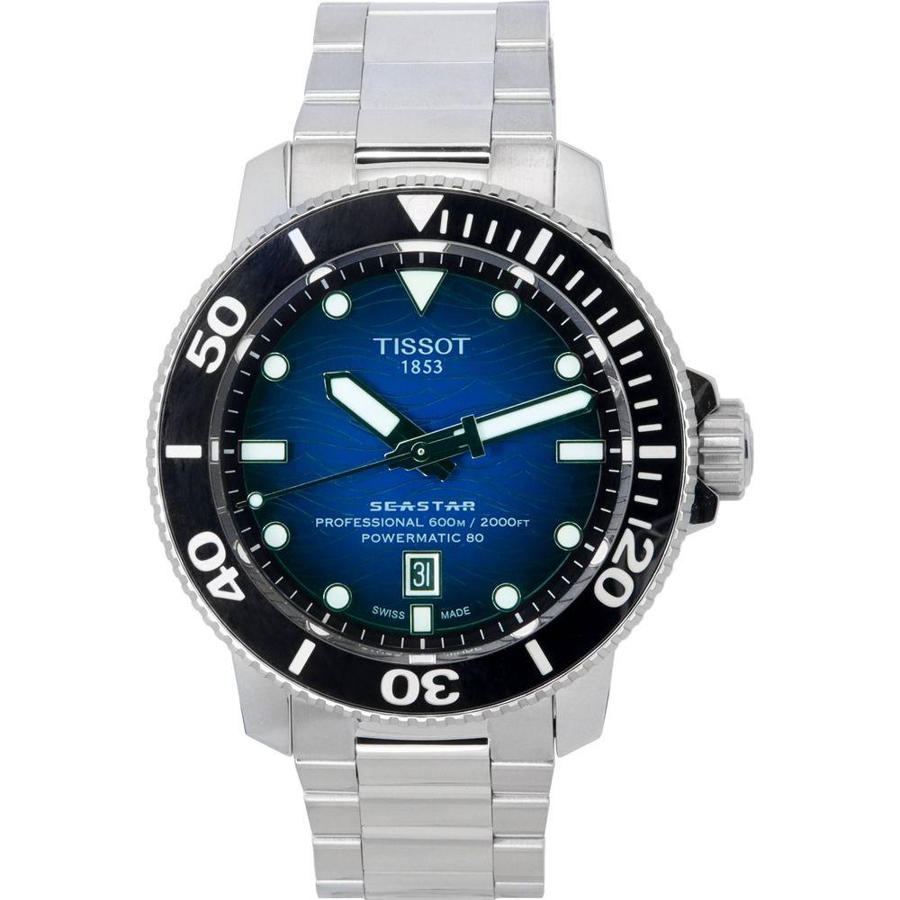 Tissot Seastar 2000 Professional Powermatic 80 Blue Dial Diver's Watch T120.607.11.041.01 - Men's Stainless Steel Automatic 600m Water Resistant Timepiece