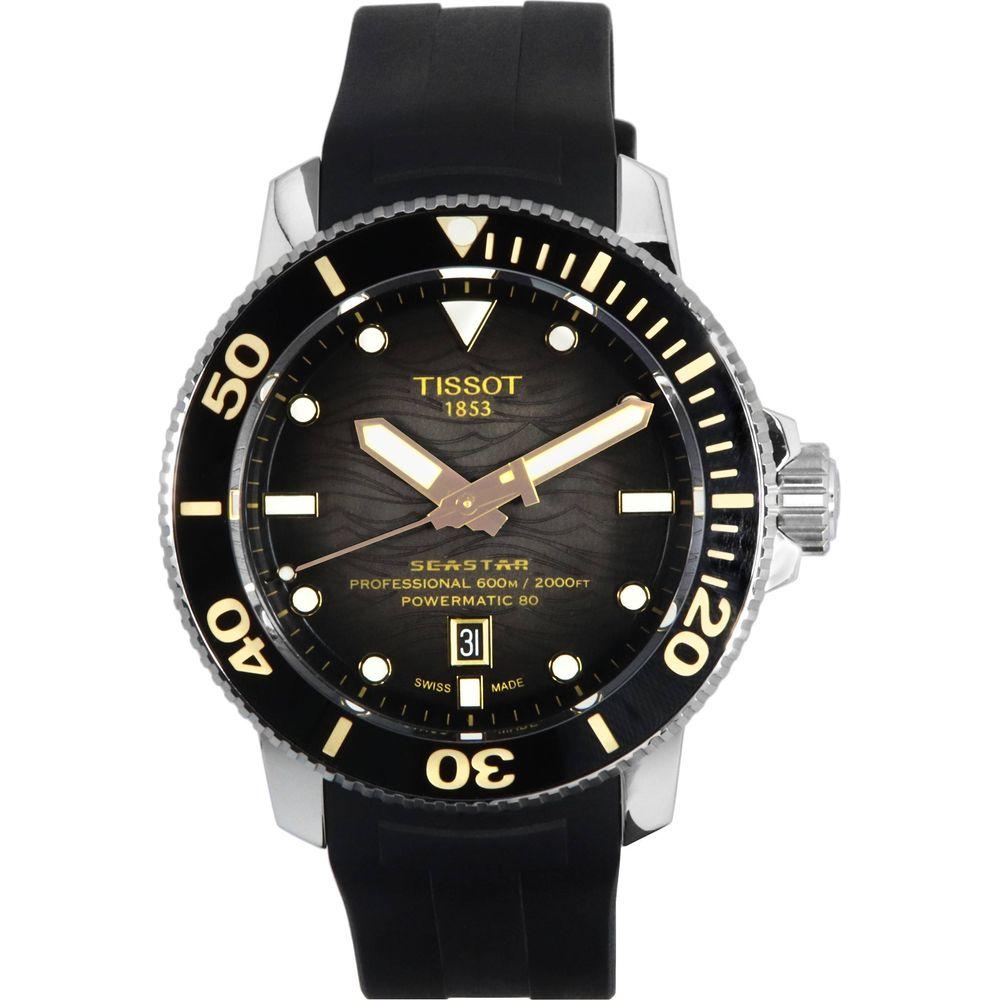 Tissot T-Sport Seastar 2000 Professional Powermatic 80 Diver's T120.607.17.441.01 T1206071744101 600M Men's Watch - Graded Grey and Black