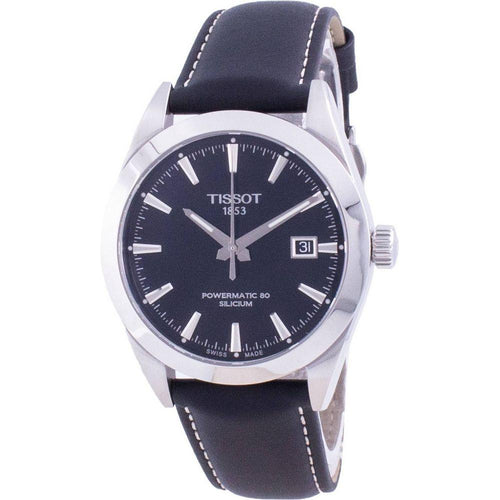 Load image into Gallery viewer, Tissot Gentleman Powermatic 80 Silicium Automatic Watch - T127.407.16.051.00 - Men&#39;s Black Leather Strap
