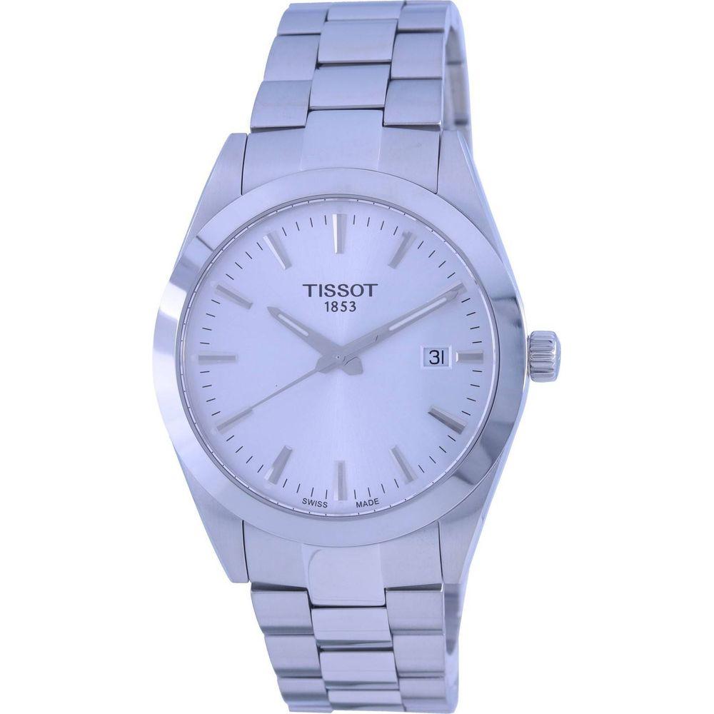 Tissot T-Classic Gentleman Silver Dial Quartz T127.410.11.031.00 T1274101103100 100M Men's Watch