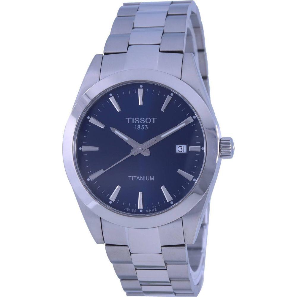 Tissot Gentleman Titanium Blue Dial Quartz T127.410.44.041.00 T1274104404100 100M Men's Watch