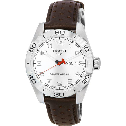 Load image into Gallery viewer, Tissot T-Sport PRS 516 Powermatic 80 Silver Dial Men&#39;s Watch T131.430.16.032.00 - Stainless Steel Case, Leather Strap, Automatic Movement, Power Reserve up to 80 Hours, Day and Date Display, Water Resistant 100m
