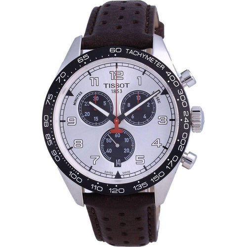 Load image into Gallery viewer, Tissot T-Sport PRS 516 Chronograph Quartz T131.617.16.032.00 T1316171603200 100M Men&#39;s Watch - Stainless Steel Case, Silver Dial, Leather Strap
