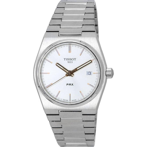 Load image into Gallery viewer, Tissot PRX T-Classic Stainless Steel Silver Dial Quartz T137.210.11.031.00 T1372101103100 100M Unisex Watch - Elegant Silver Stainless Steel Quartz Timepiece for Men and Women
